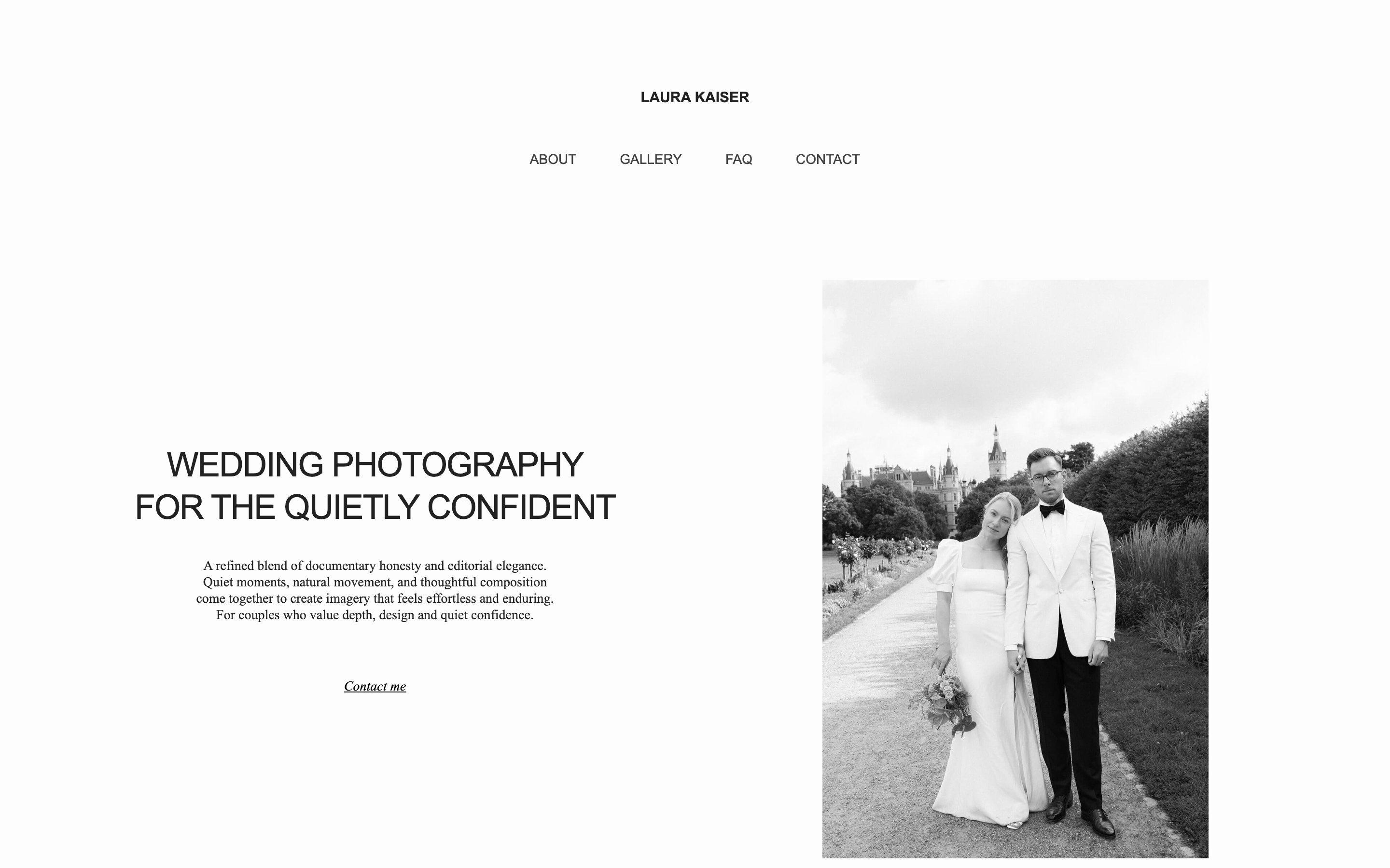Screenshot der Website Kaiserlich Fotografie